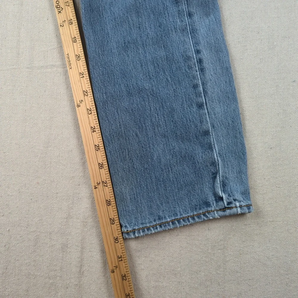 Levis 501 Jeans Mens 30x30 Blue Straight Distressed Button Fly Grunge